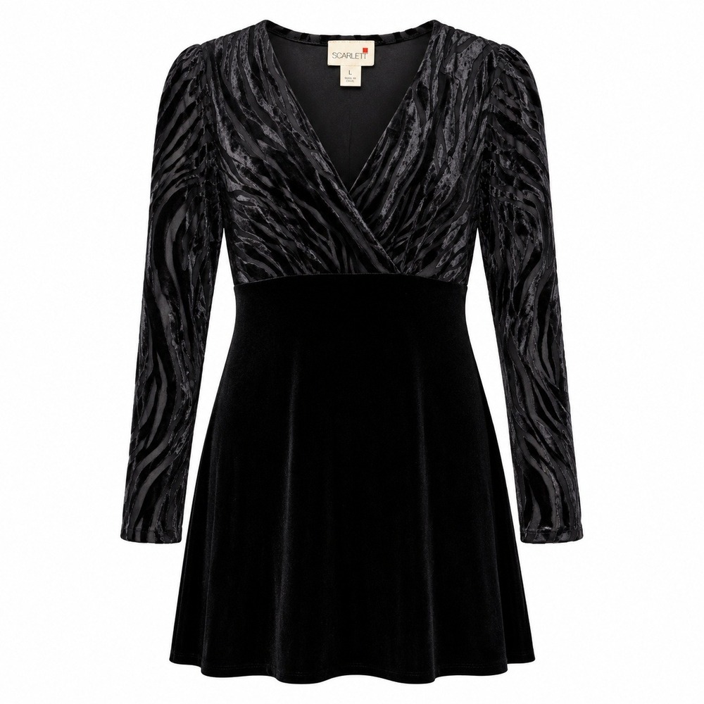 Vintage Scarlett Whimsigoth Velvet Mini Dress Womens Sz 7/8 Goth Party Night Out